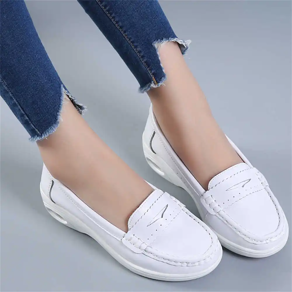 Women Formal Upper Wear - Thick Sole Slipon White Trainers For