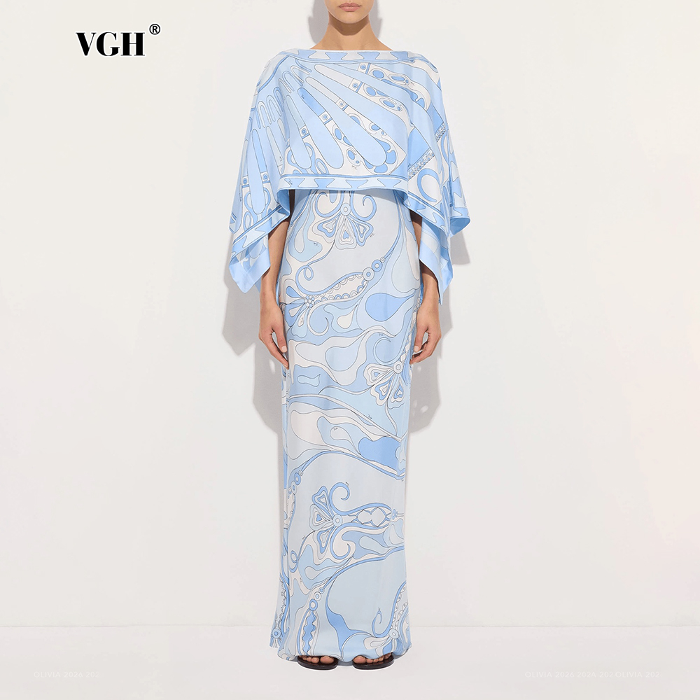 Female Formal Wear - VGH Light Blue Abstract Print Two