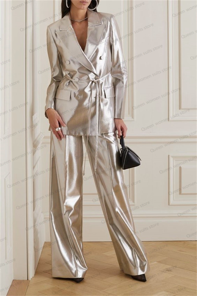Women'S Formal Jackets To Wear With Dresses - Shiny Satin Wedding Women Suit Set