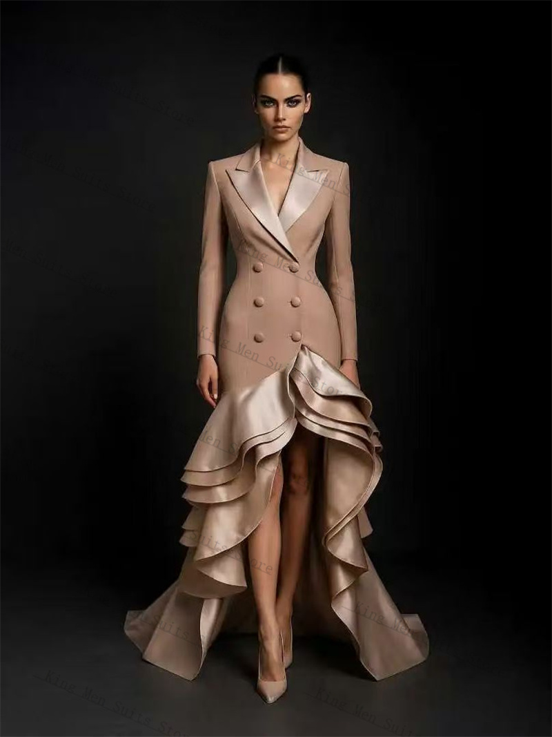 Women'S Formal Jackets To Wear With Dresses - Champagne Women Suits 1 Piece Long