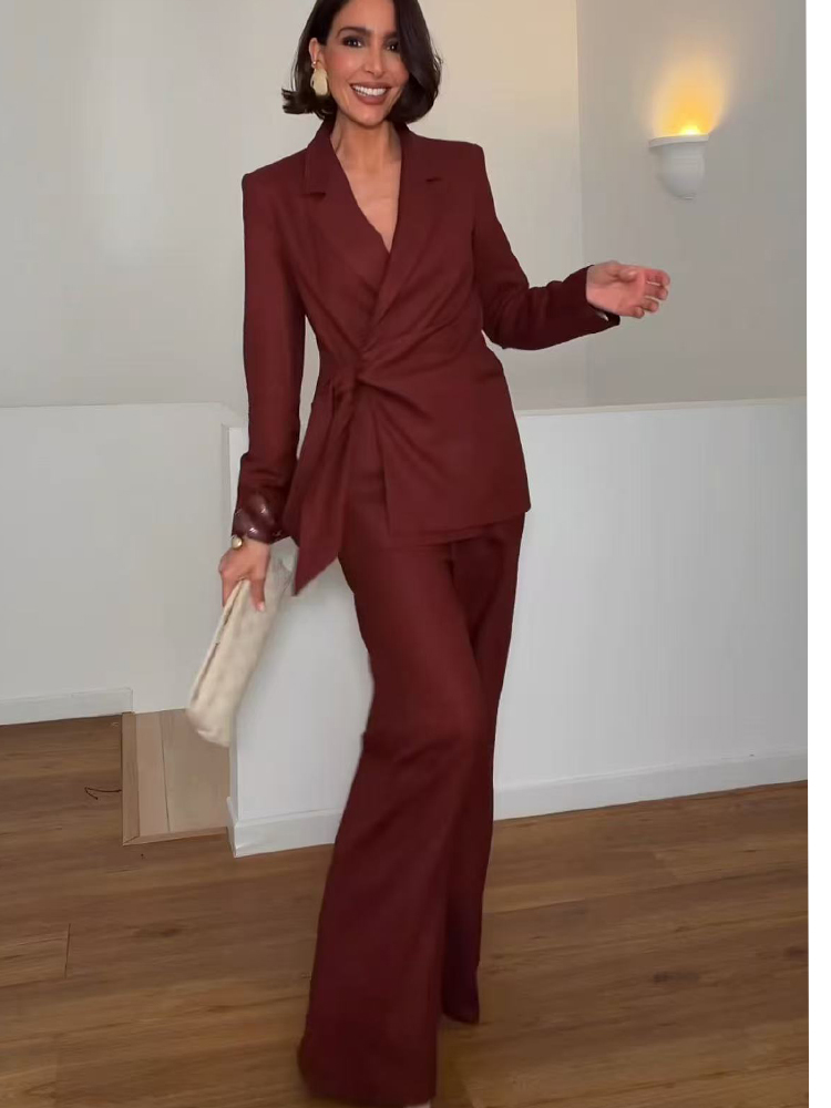 Women Formal Wear With Blazer - Fashion Office Ladies Blazer Pants Suit