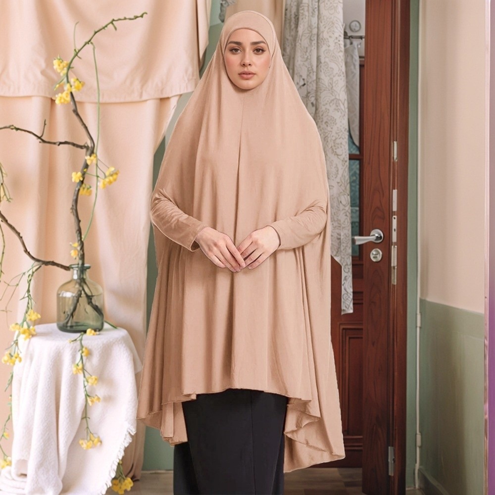 Women Formal Wear Hijab - Caftan Plain Muslim Abayas Elegant Modest