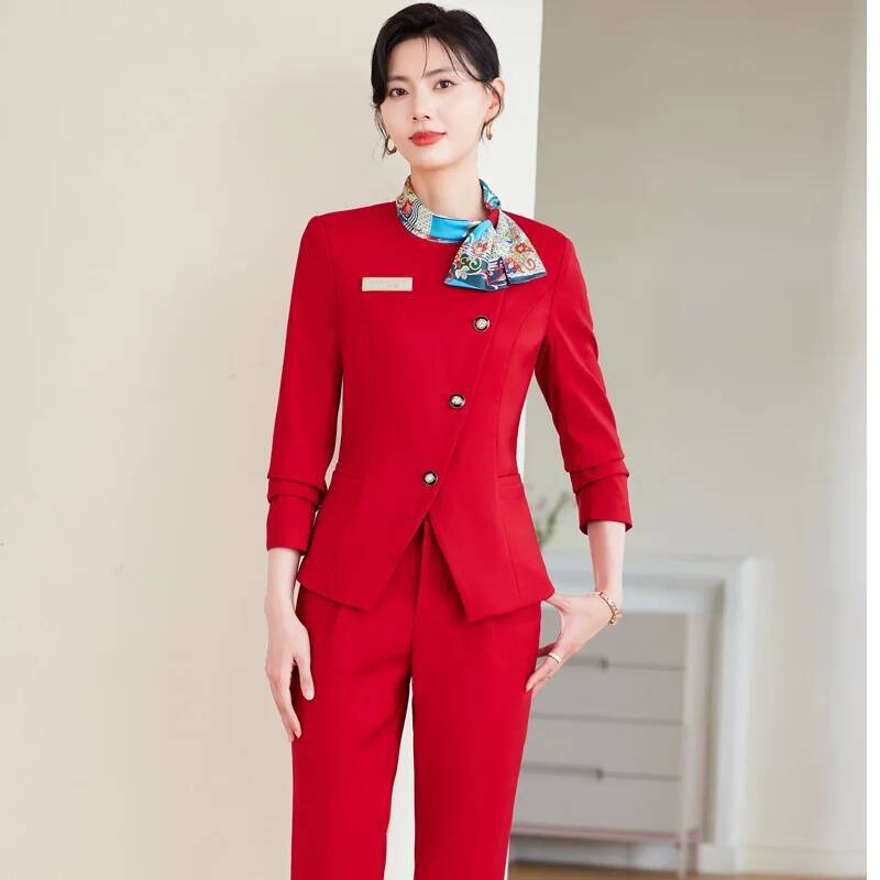 Women Formal Wear With Blazer - Plus Size Formal Elegant Styles Pantsuits