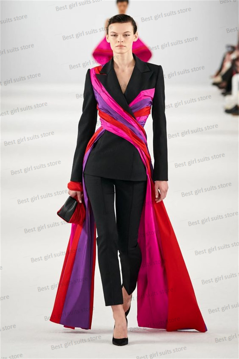 Women'S Formal Jackets To Wear With Dresses - Catwalk Women Suit Set Blazer+Pants 2