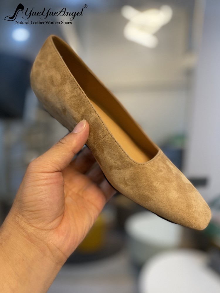Women'S Work Fashion - Office Ladies Elegant Square Toe Sheepskin