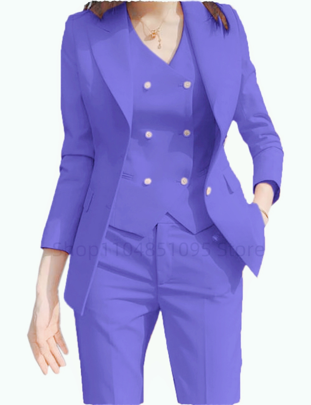 Women Formal Wear With Blazer - Fall Outfits Suit Jacket Three Piece