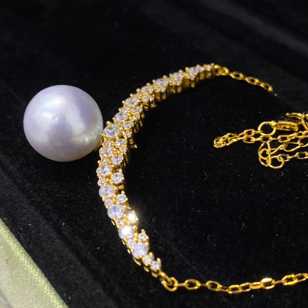 S925 Sterling Silver Necklace  - Pearl Necklace Set ulasan dan harga