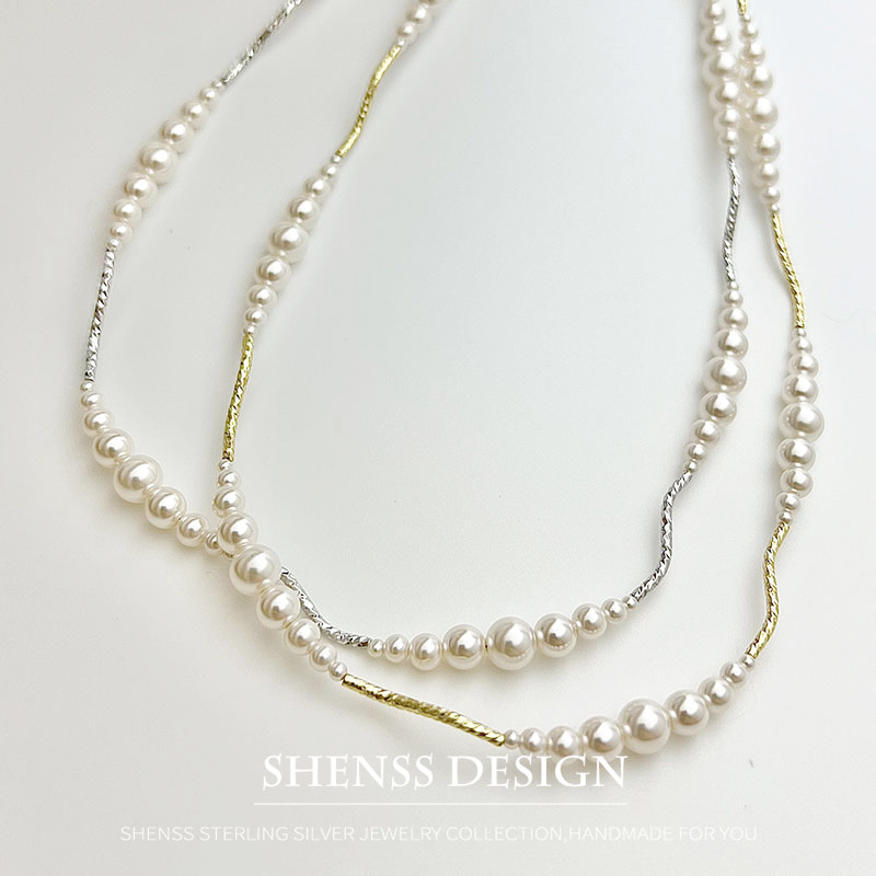 Imitation Pearl Short Necklace - Pearl Necklace Set ulasan dan harga