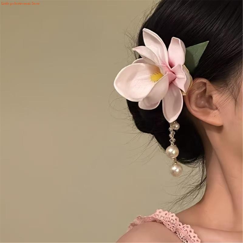 F92D Magnolia Hair Clip Resin  - Formal Wear Hairstyles For Women ulasan dan harga