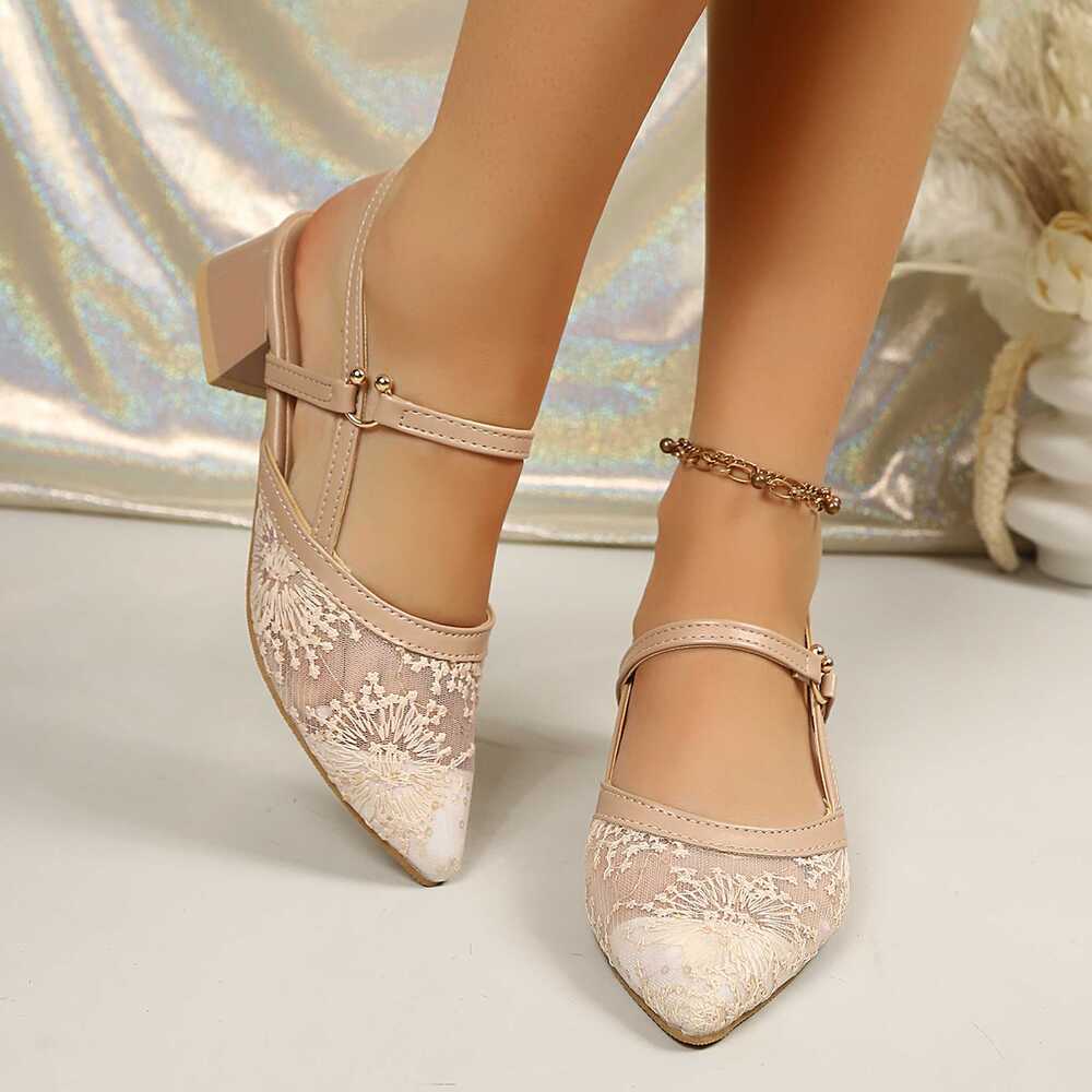 Ladies' Breathable Lace Slingb - Slingback Heel Formal ulasan dan harga