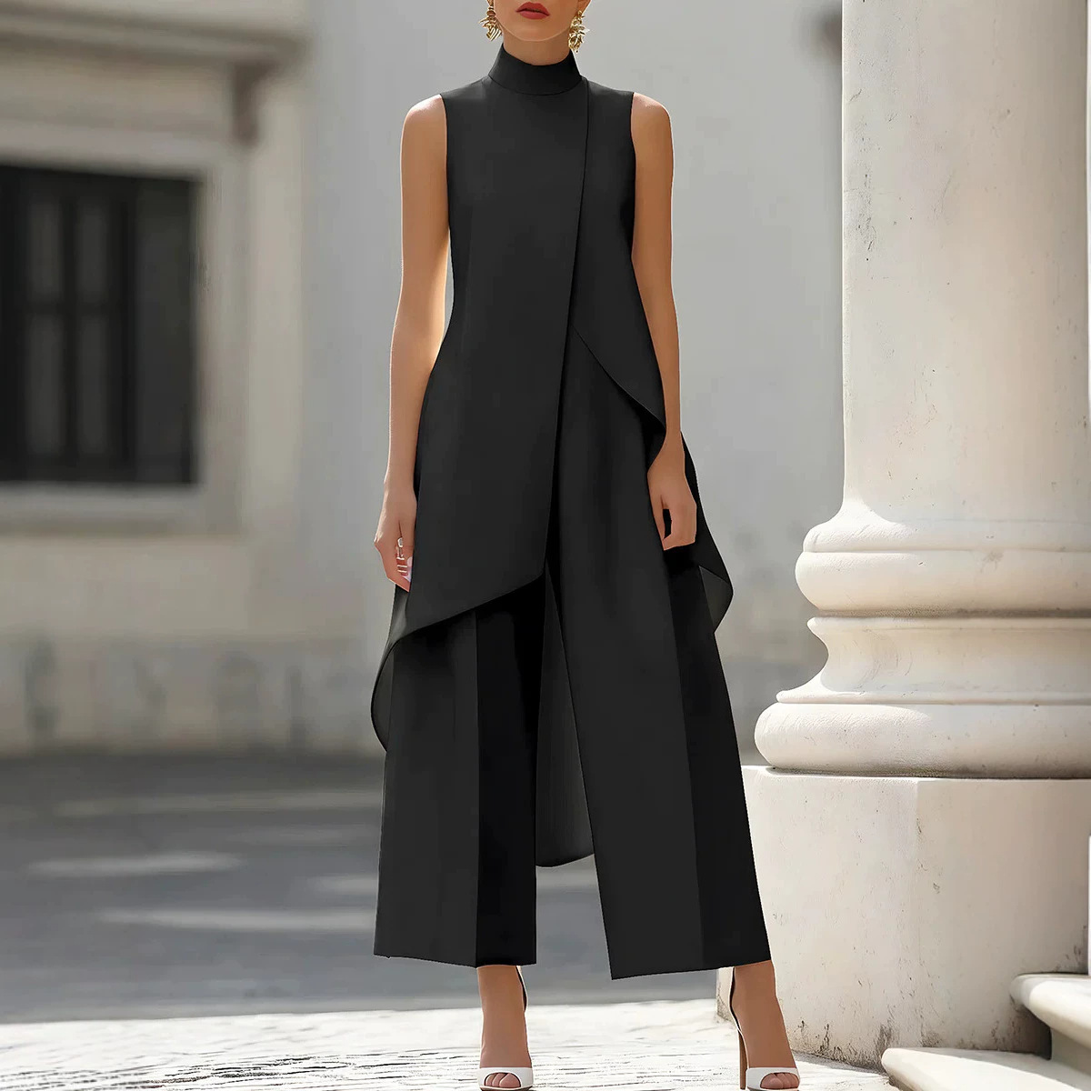 Women Stand Neck Sleeveless La - Female Formal Wear ulasan dan harga
