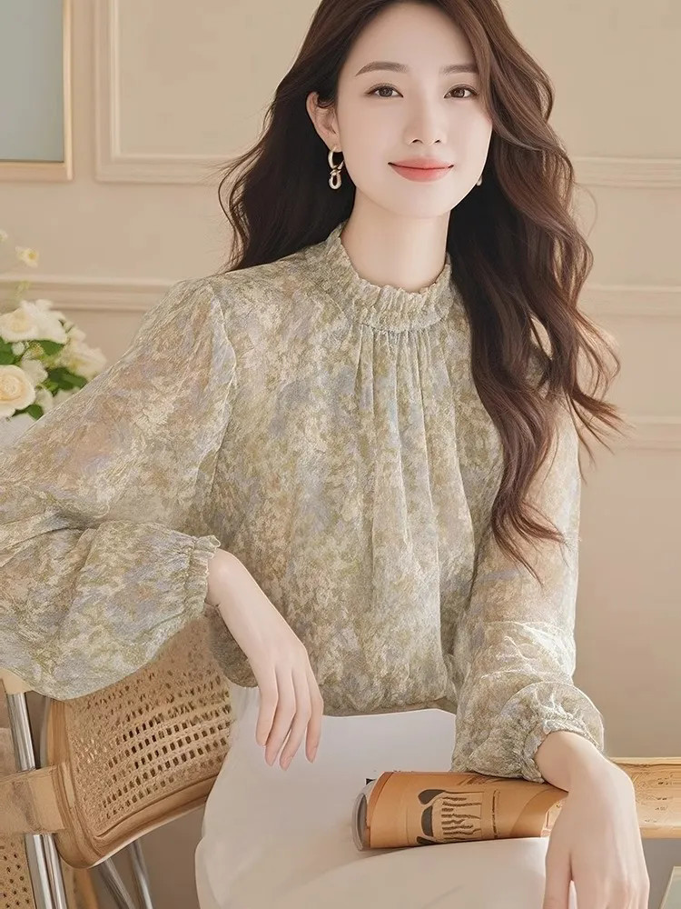 Long Sleeve Shirts Women Satin - Women Formal Blouses For Evening Wear ulasan dan harga