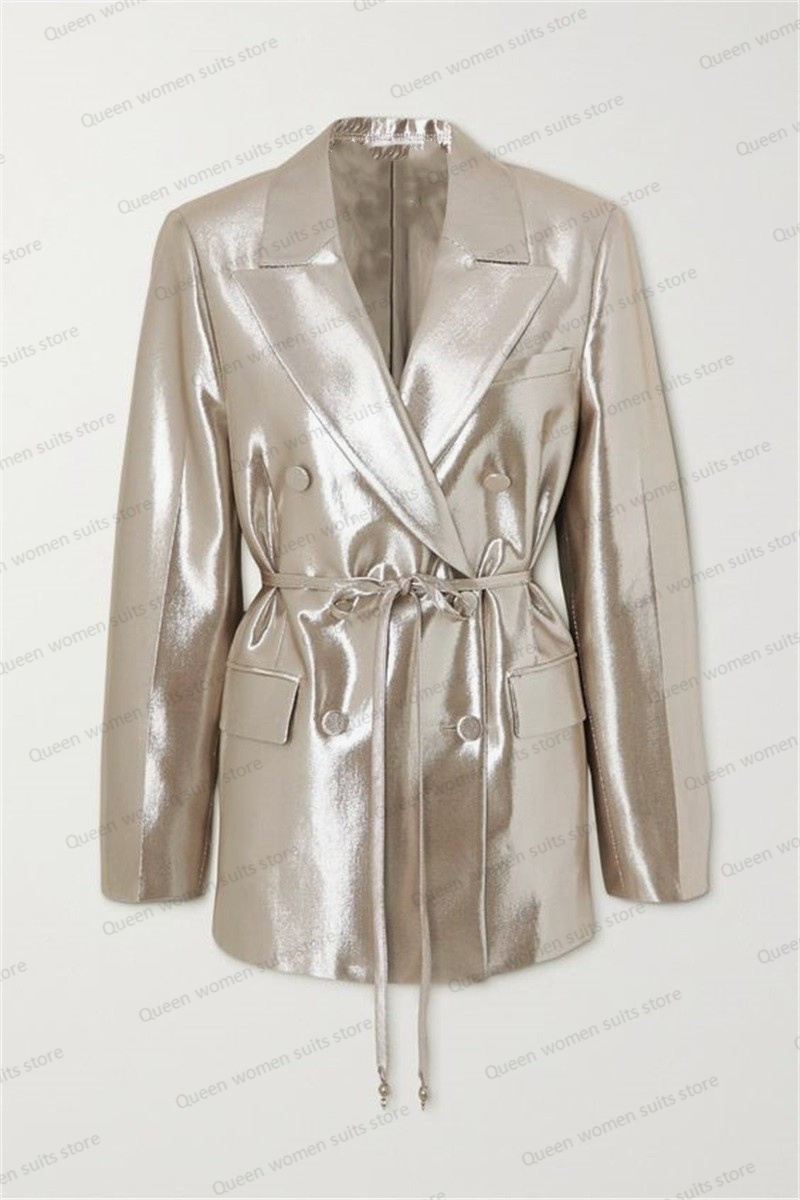 Shiny Satin Wedding Women Suit - Women'S Formal Jackets To Wear With Dresses ulasan dan harga