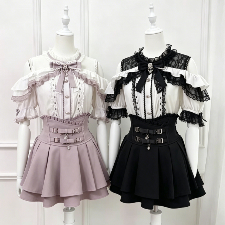 Japanese Lolita Blouse Women K - Women Formal Blouses For Evening Wear ulasan dan harga