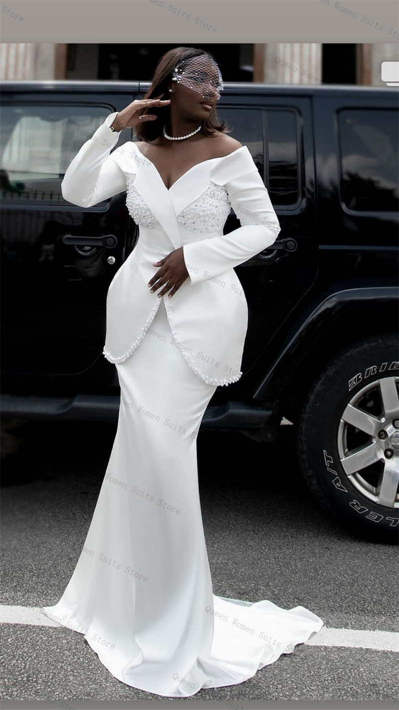 White Pearls Women Suit Skirt  - Women Formal Wear With Skirt ulasan dan harga