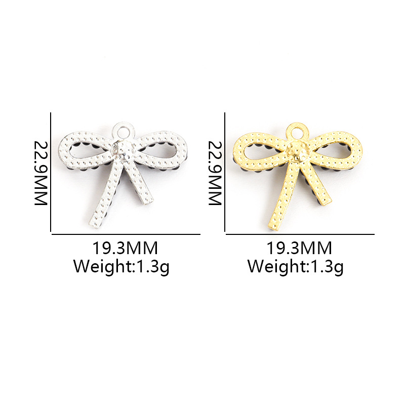 100PC/lot Bowknot Pendant Char - Pearl Necklace Set ulasan dan harga