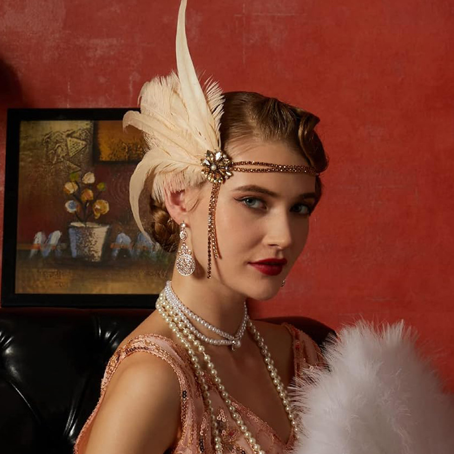 1920s Vintage Party Jewelry Se - Pearl Necklace Set ulasan dan harga