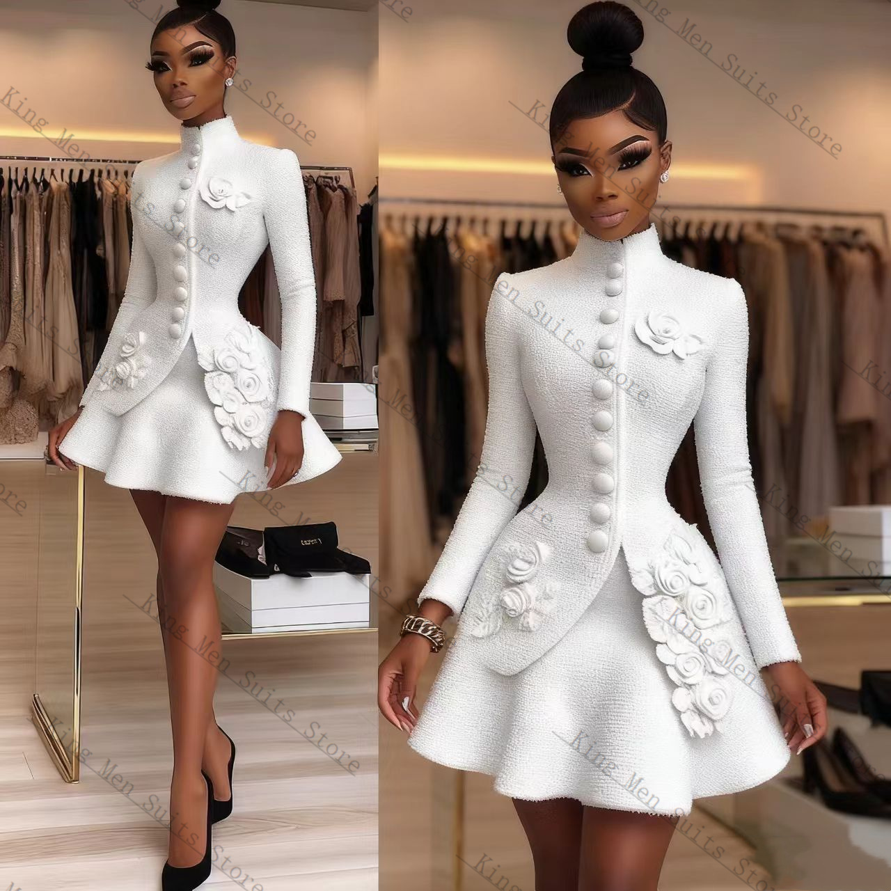 Luxury White Women Suit Set 2  - Women'S Formal Jackets To Wear With Dresses ulasan dan harga