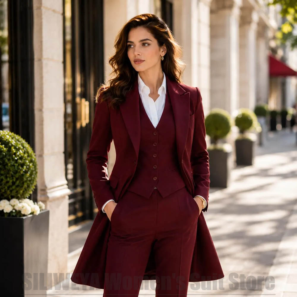 Fashion Women 3 Piece Suit Ele - Women Formal Wear With Blazer ulasan dan harga