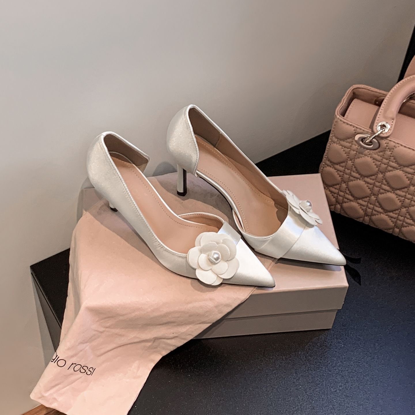 Satin Pointed Stiletto Pumps W - Women Formal Wear On Sale ulasan dan harga