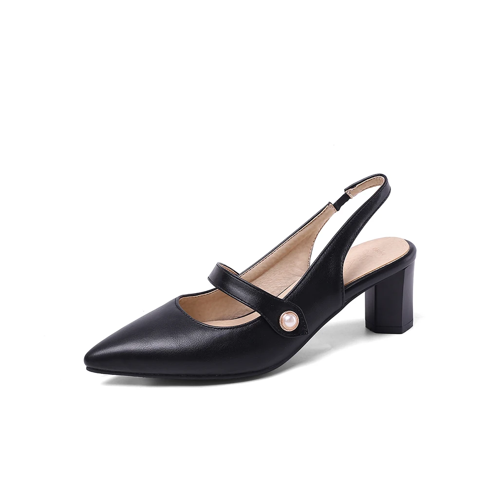 Summer New Elegant Beige Black - Slingback Heel Formal ulasan dan harga