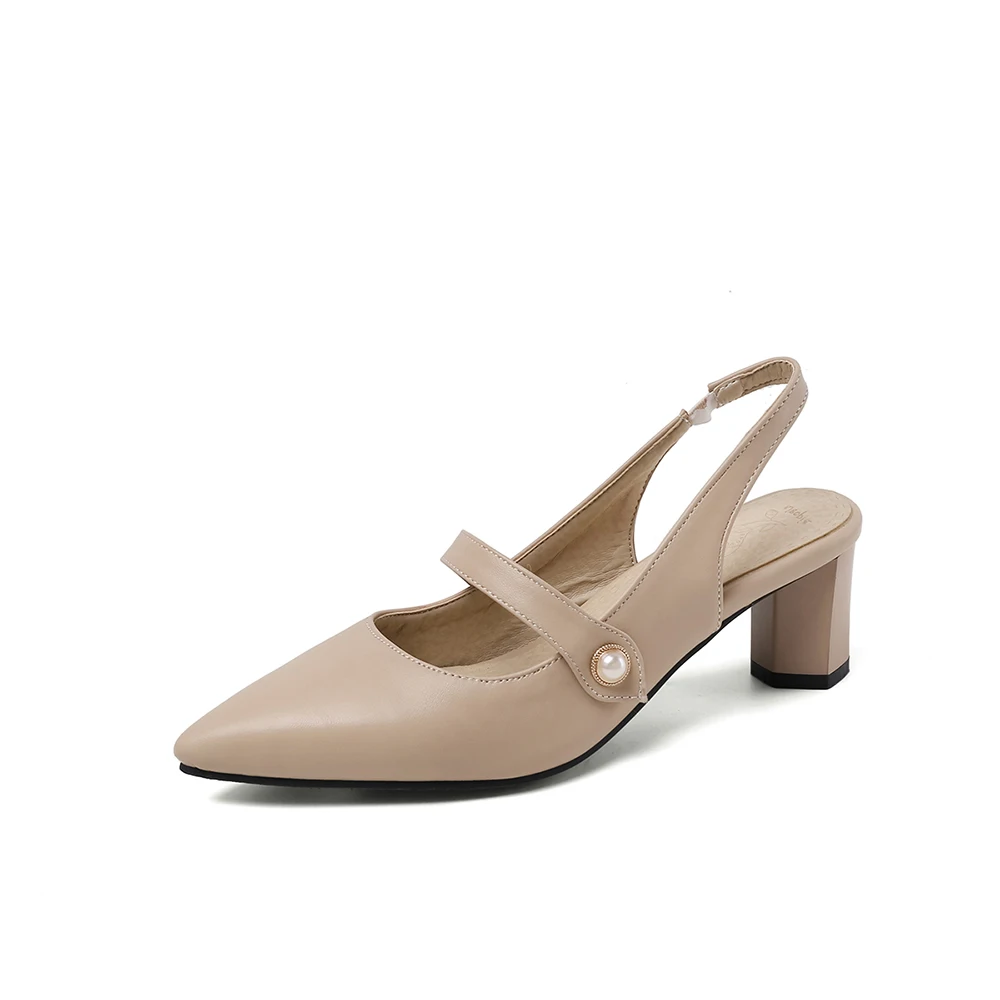 Summer New Elegant Beige Black - Slingback Heel Formal ulasan dan harga