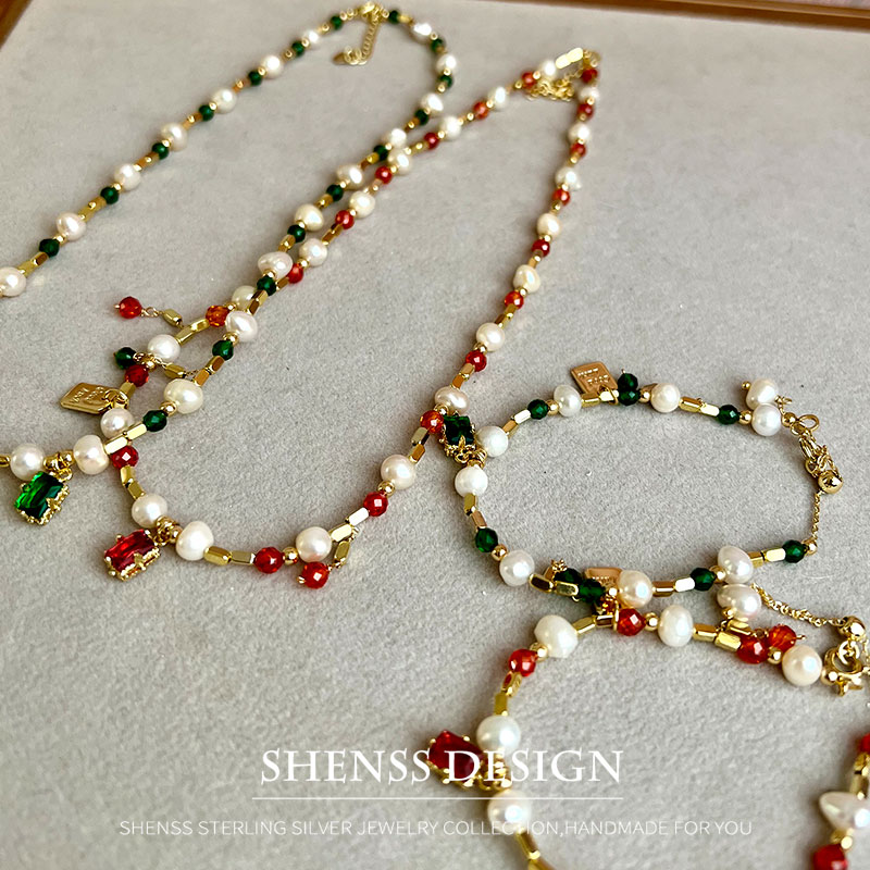 Natural 5-6mm Freshwater Pearl - Pearl Necklace Set ulasan dan harga