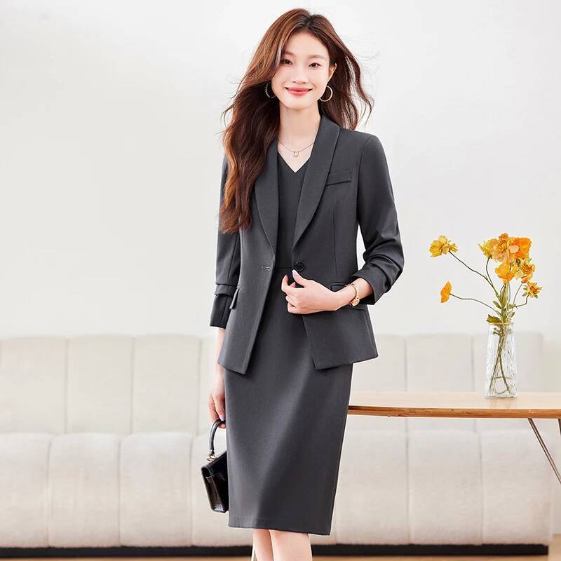 High Quality Fabric Women Busi - Women Formal Wear With Blazer ulasan dan harga