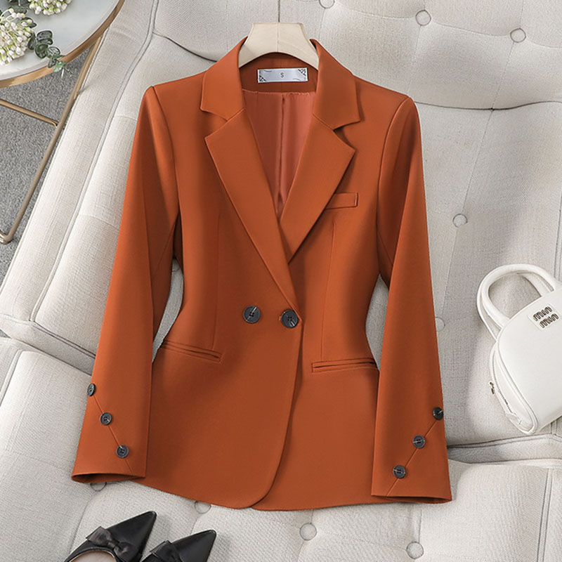 2025 New Spring Autumn White B - Women Formal Wear With Black Blazer ulasan dan harga