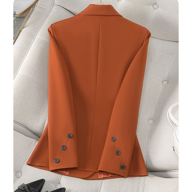 2025 New Spring Autumn White B - Women Formal Wear With Black Blazer ulasan dan harga