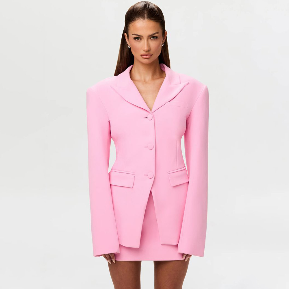 Lively Pink Women's 2Pic Suit  - Women Formal Wear With Skirt ulasan dan harga