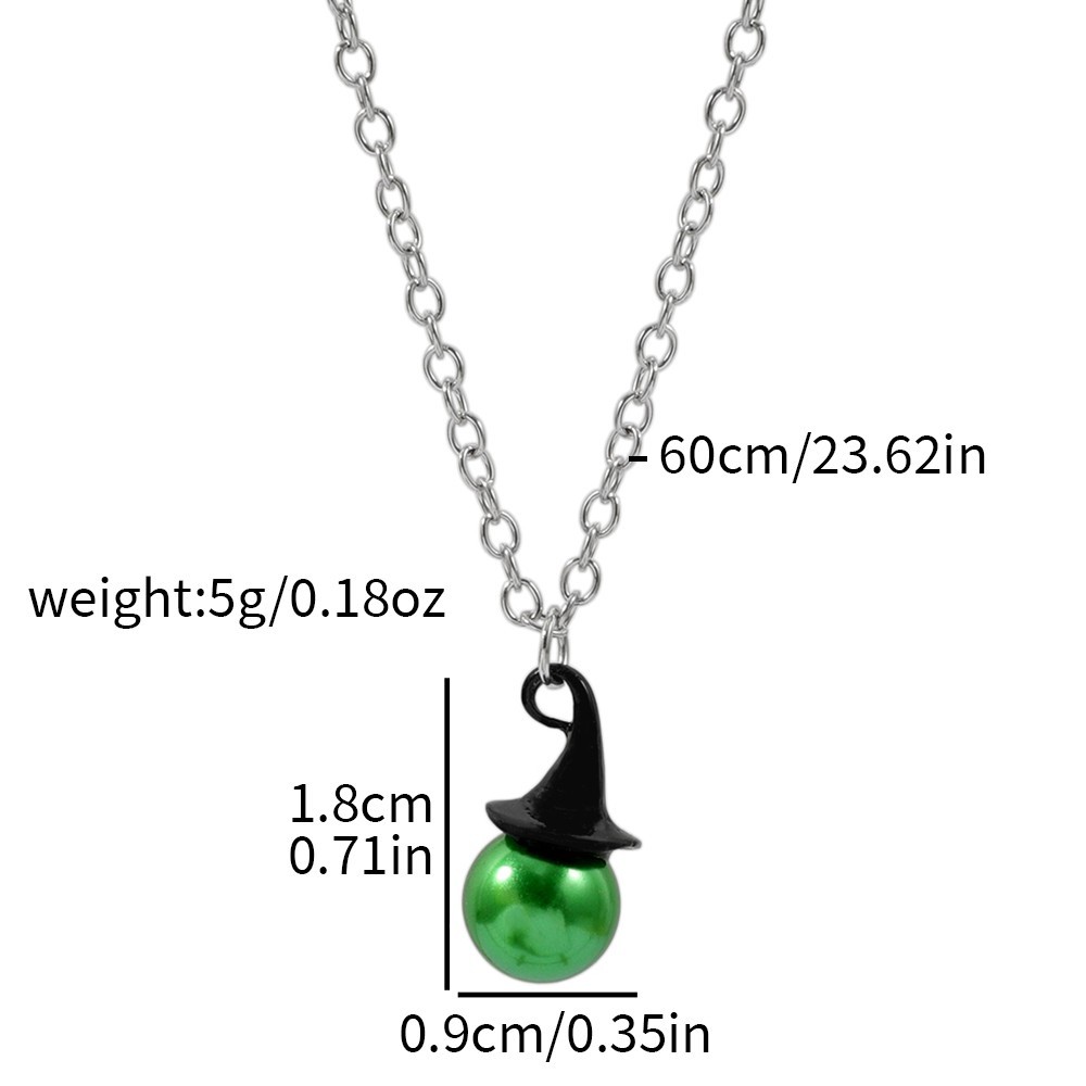 Wicked Inspired Witch Hat & Cr - Pearl Necklace Set ulasan dan harga