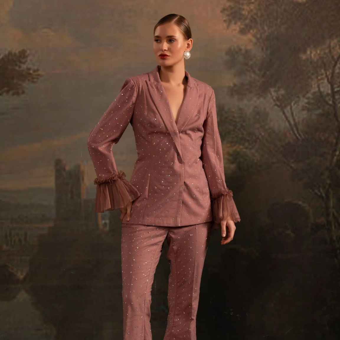 Beads Women Blazer Sets Custom - Women'S Formal Jackets To Wear With Dresses ulasan dan harga