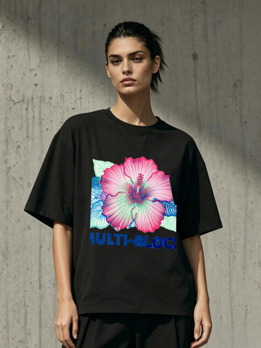 T Shirts Woman Block Print Han - Women Formal Wear Ethnic ulasan dan harga