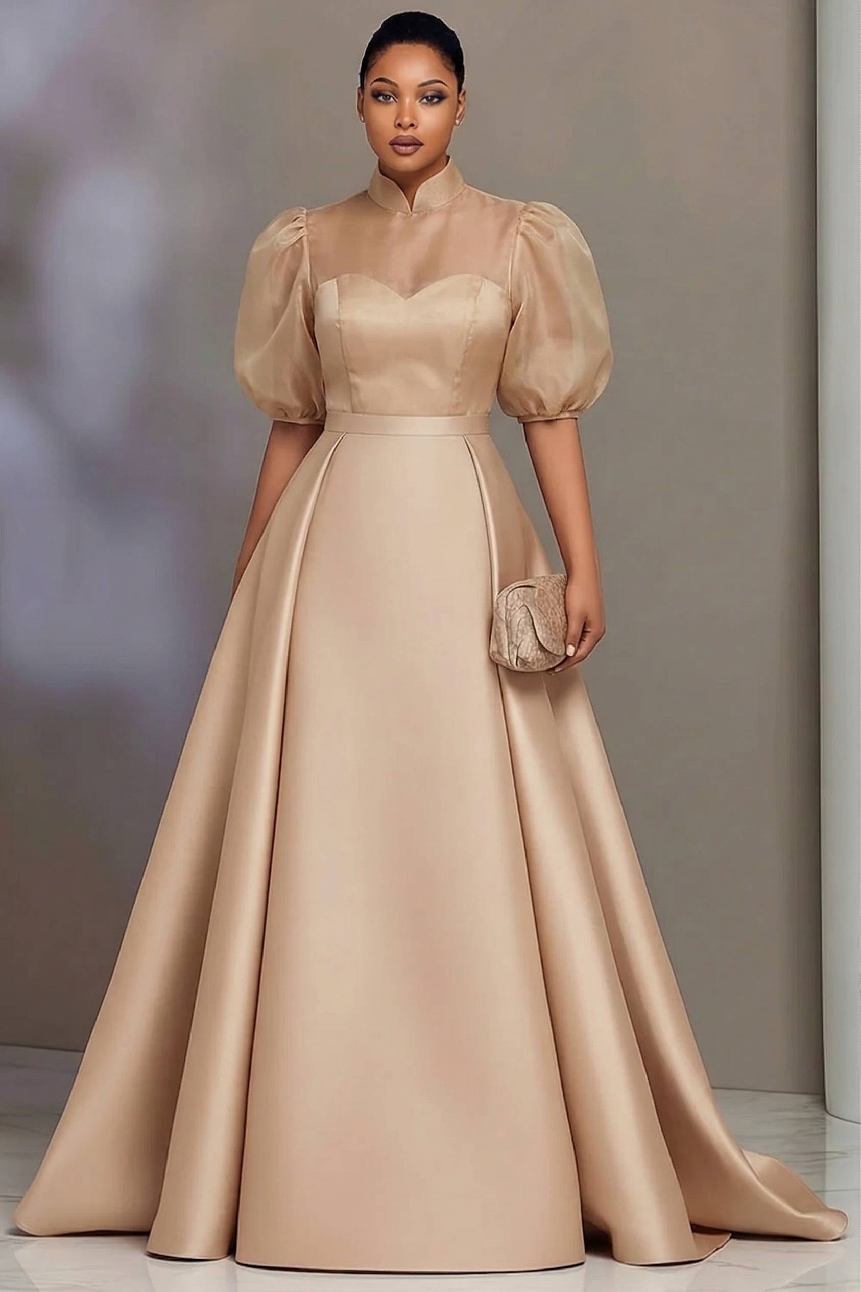Plus Size Elegant Satin Prom D - Female Formal Wear ulasan dan harga
