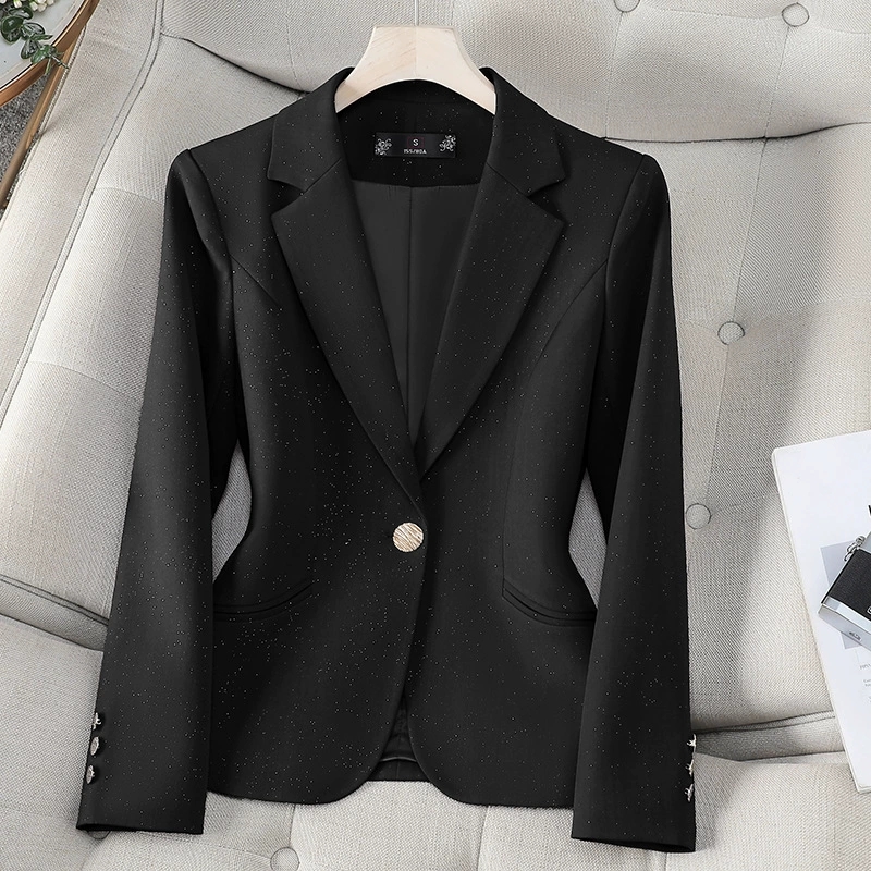 2025 Spring Autumn Women Blaze - Women Formal Wear With Black Blazer ulasan dan harga